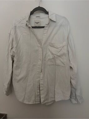Abercrombie & Fitch Men’s Cream Button-Down Shirt